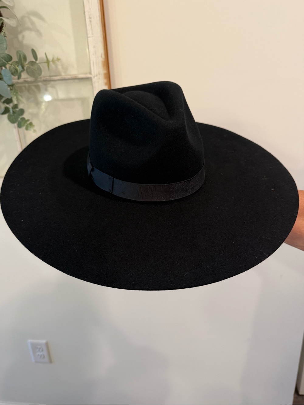 Lack Of Color Black Wide Brim Felt Fedora